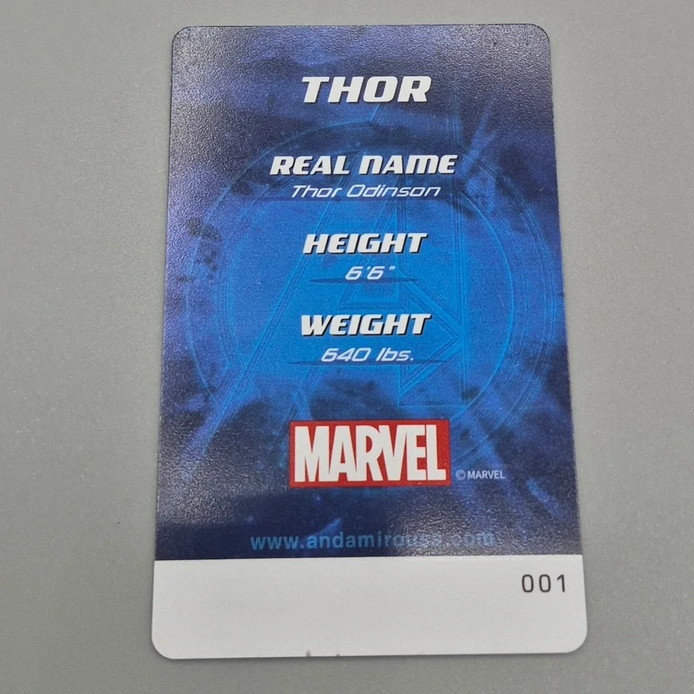 Marvel Avengers Thor Arcade Card 001 Andamiro Marvel Universe Thor Odinson Card